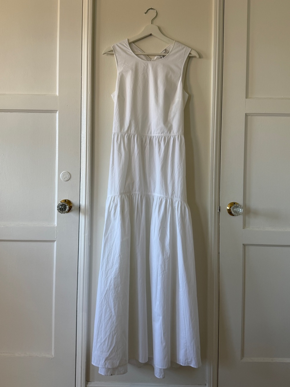 COS White Tiered Maxi Dress with Back Cutout - Picture 4 of 10